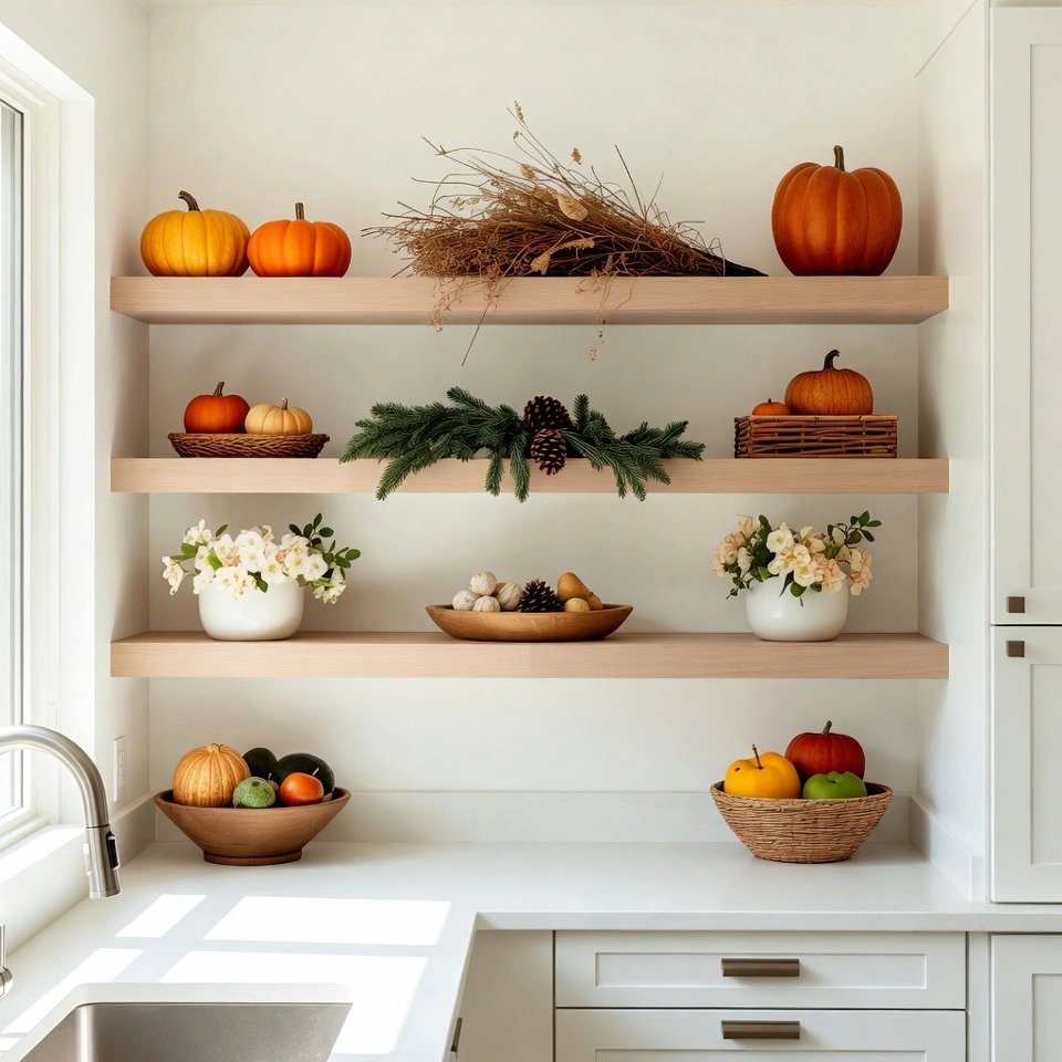 Floating Kitchen Shelves