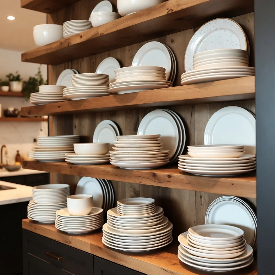 Kitchen Open Shelf Styling Tips
