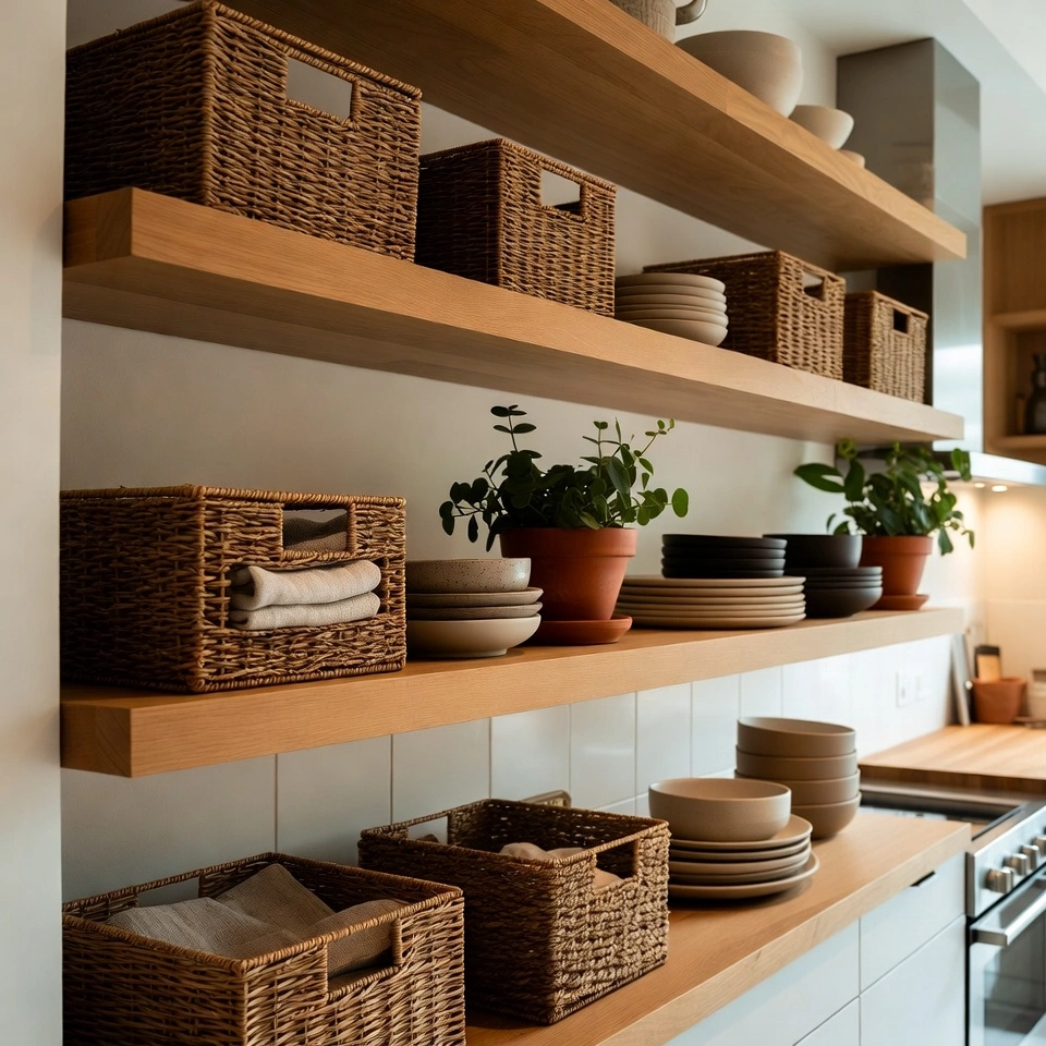 Floating Kitchen Shelves