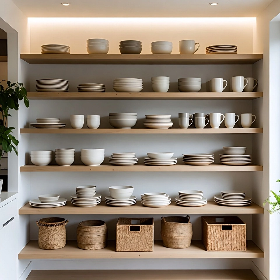 Floating Kitchen Shelves
