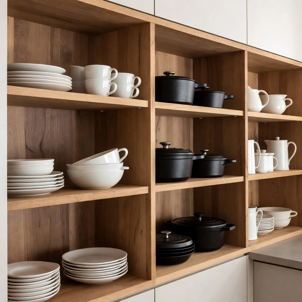 Kitchen Open Shelf Styling Tips
