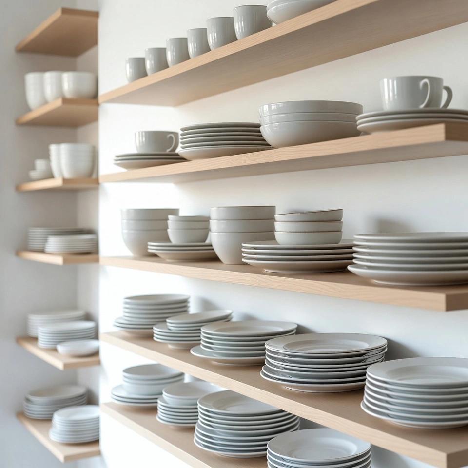 Floating Kitchen Shelves