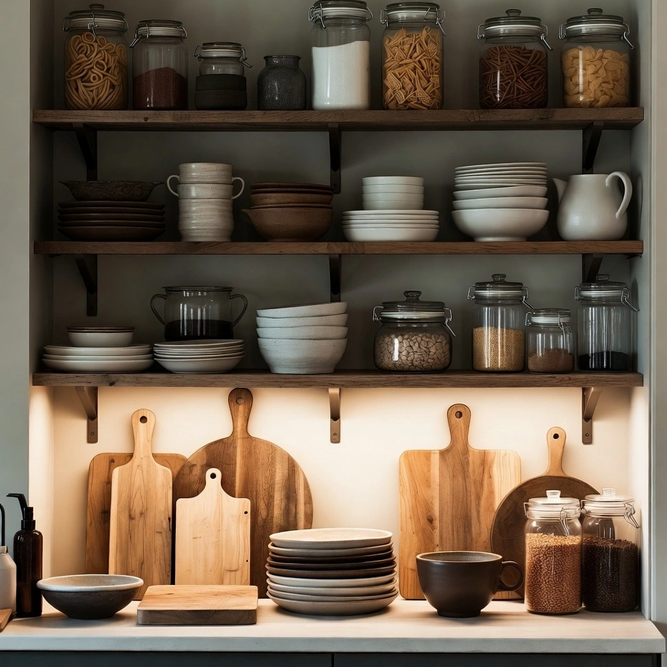 Kitchen Open Shelf Styling Tips