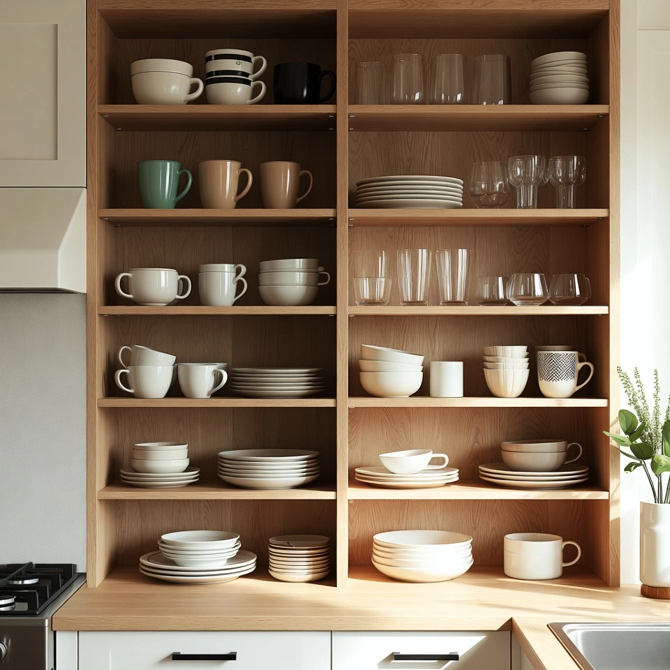 Kitchen Open Shelf Styling Tips