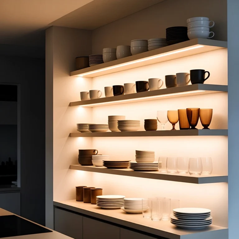 Floating Kitchen Shelves